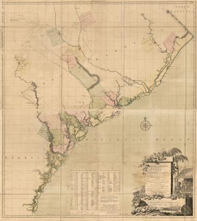 William De Brahm's 1757 Map of South Carolina and Georgia